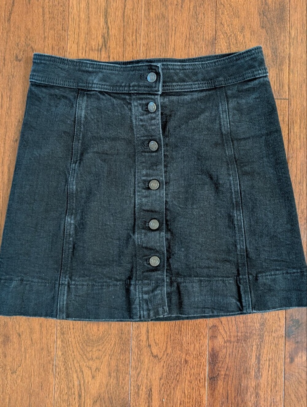 J. Crew Mercantile Black Denim Mini Skirt